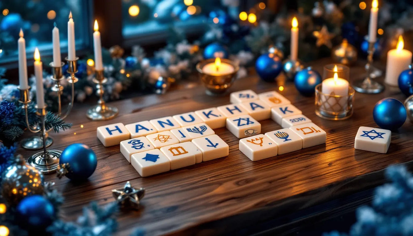 Hanukkah-themed mahjong tiles